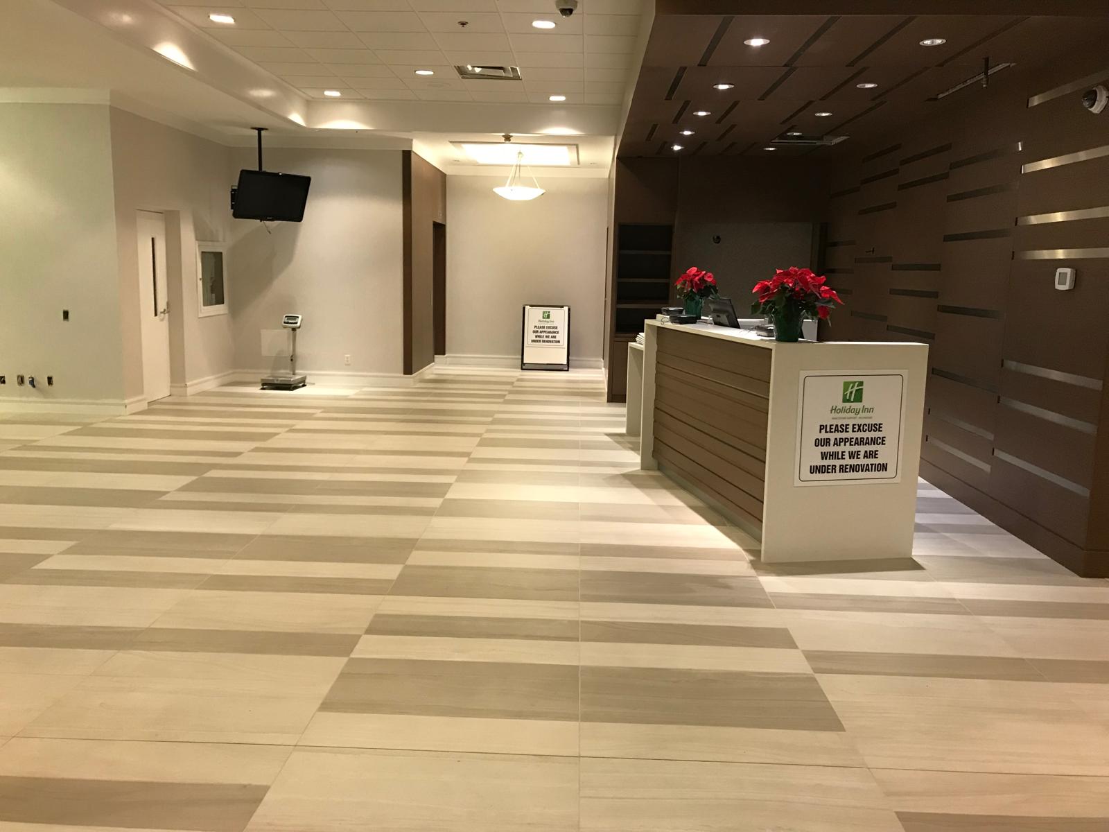 Professional commercial tile flooring installation in Vancouver office