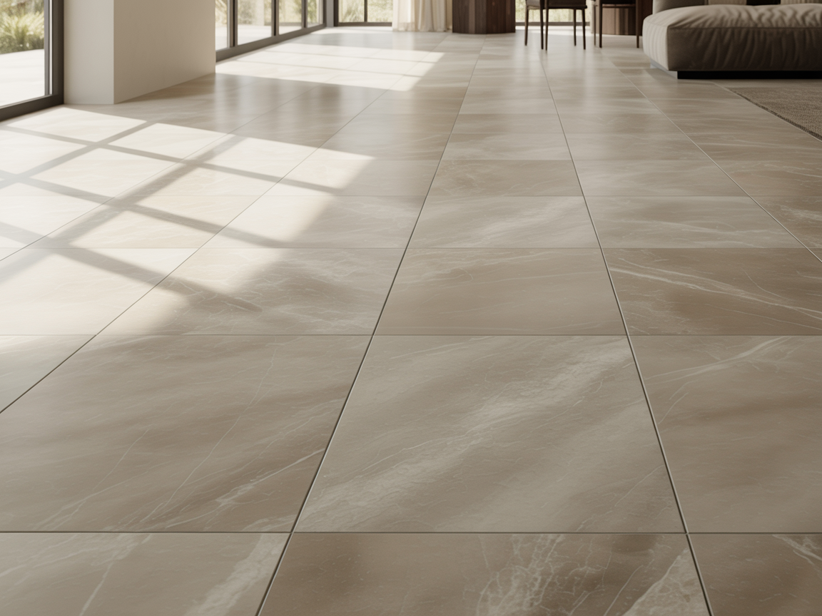 Porcelain tile installation showing durability and beauty