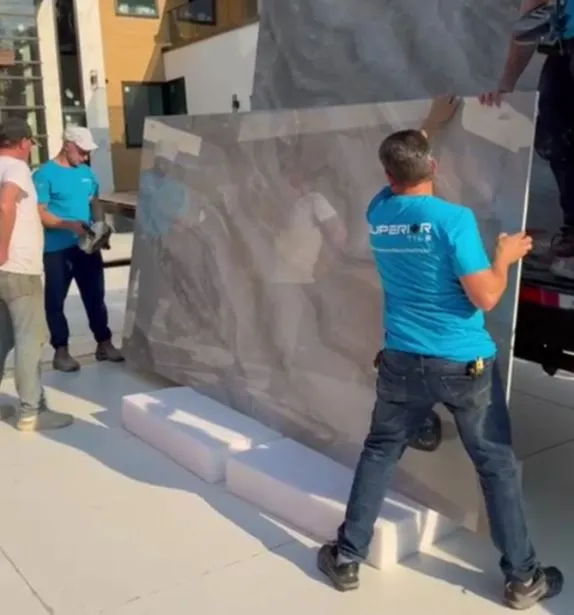 Professional tile installation showcase